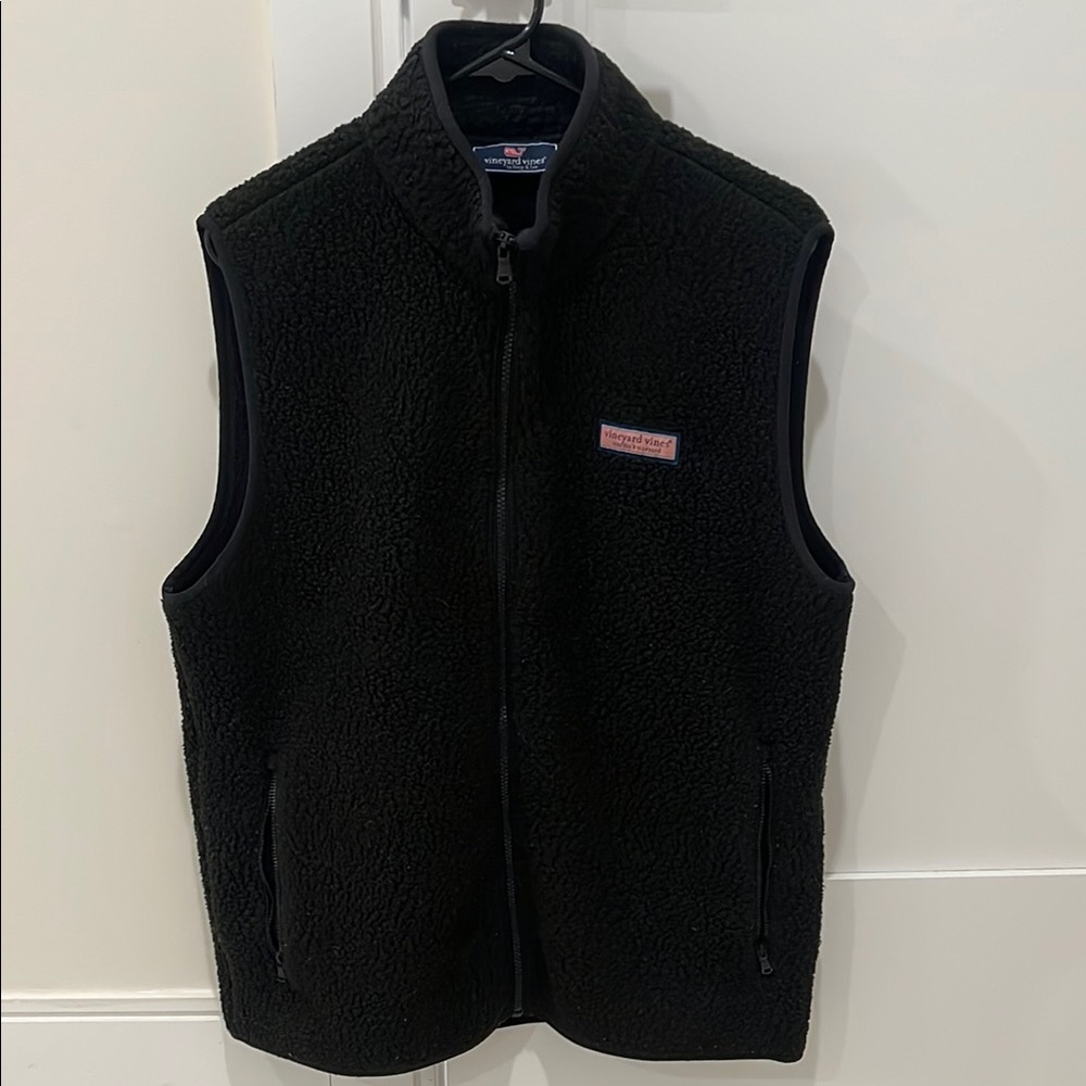 Vineyard Vines Black Sherpa Vest